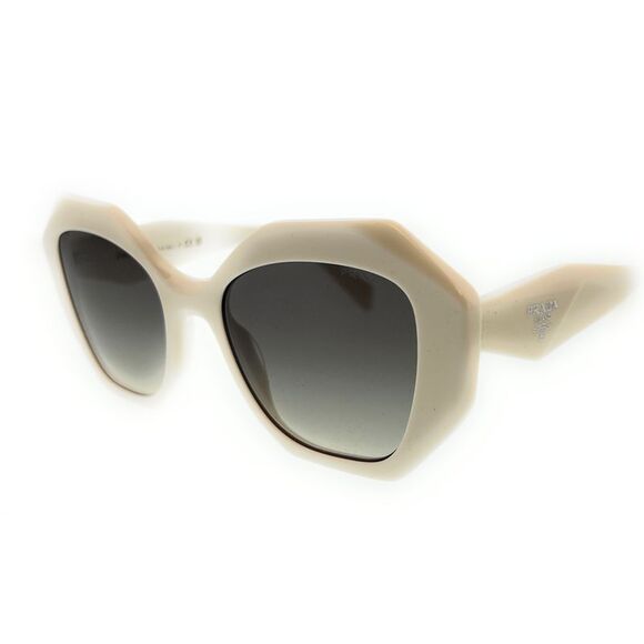 Prada 0PR 16WS 142130 White Cat Eye Sunglasses - Picture 1 of 4